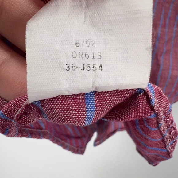 L. L. Bean Long Sleeve Vertical Striped Button Up Blouse Vintage USA Womens 4 - Picture 9 of 9